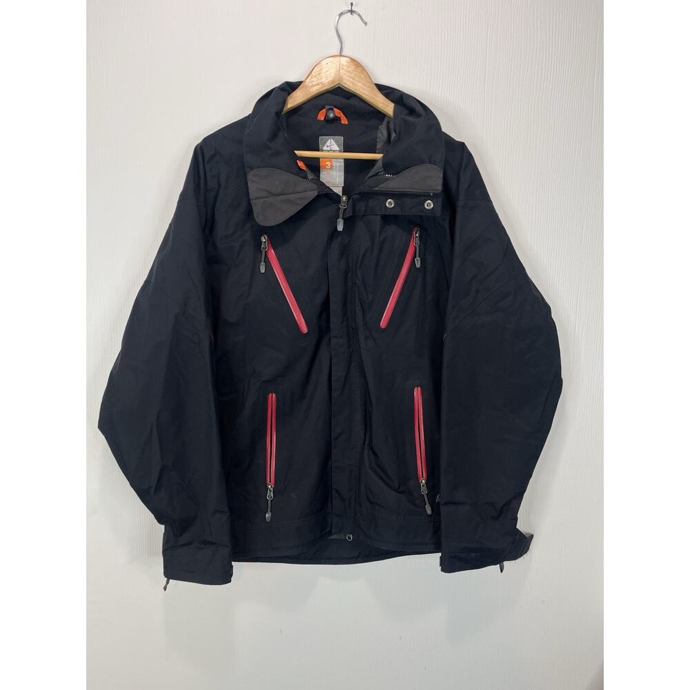 Vintage Nike ACG Storm Fit 3 Black Red Full Zip Jacket Snow Ski Adventure Size L